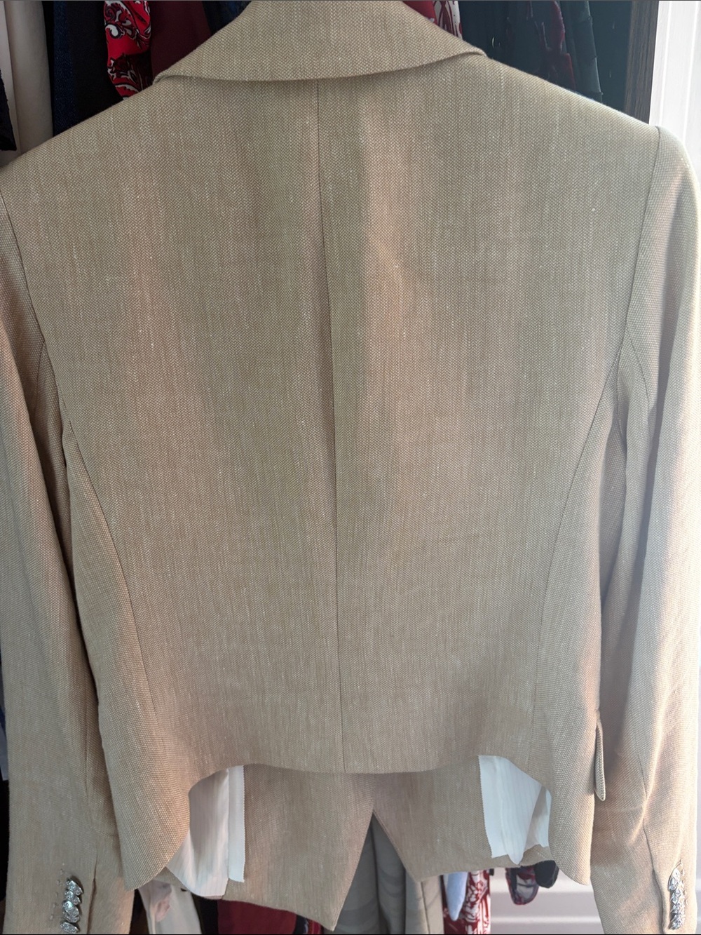 Veronica Beard Khaki Melange Beige Single-Button Blazer Size 2 - Picture 5 of 5